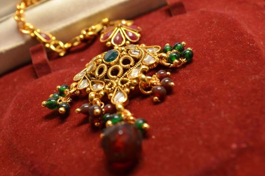 Gold Navaratna Necklace Sets Price